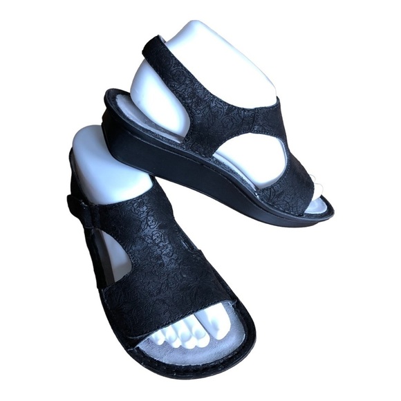 Alegria Viki Black Floral Slingback Sandal EU 37 - Picture 9 of 9